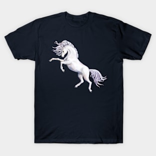 UNICORN H O R S E W H I T E Essential summer vintage T-Shirt